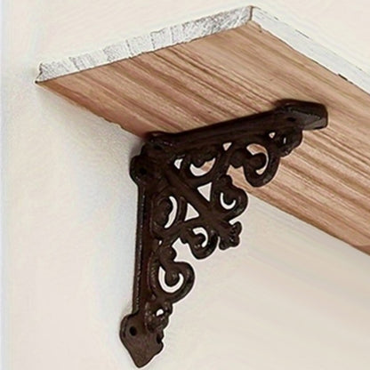 2Pcs Antique Style Cast Iron Shelf Brackets Decorative Brackets Wall Bracket