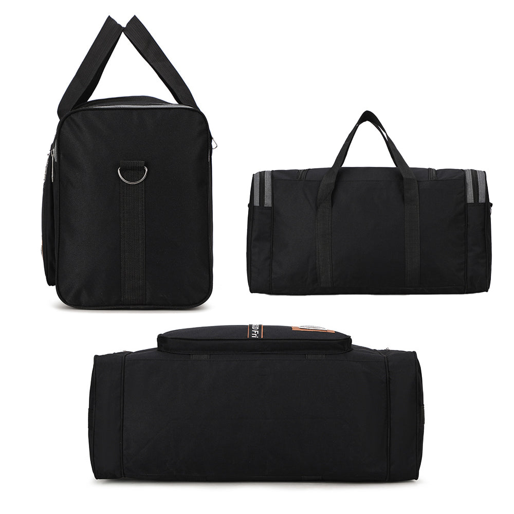 Mens Sports Travel Duffel Bag Large Capacity Gym Bags Luggage Bag Black