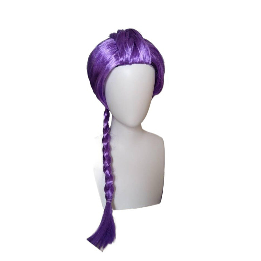 Kids Cosplay Wig for Girls Cartoon Role Play Costume & Halloween Party Gift Purple