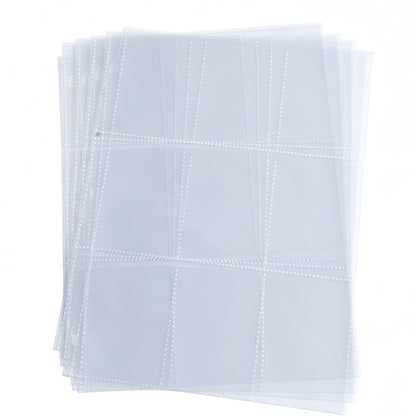 100Pcs 9 Grids Album Baseball Holder Sheets Double Side for Card Sleeves Photos