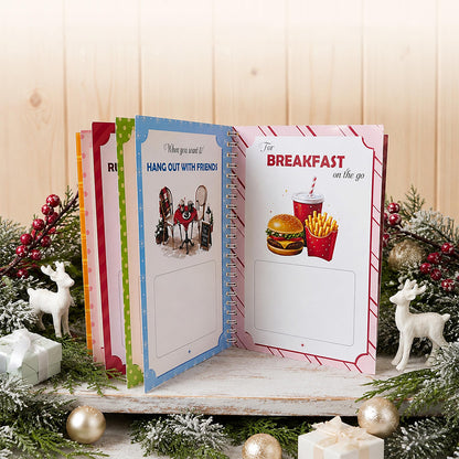 Christmas Gift Card Book Coil Bound Card Holder Book - Christmas Tree