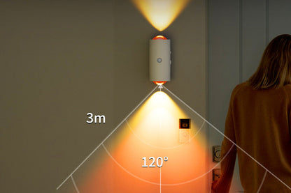Motion Sensor Night Light  Wall Light USB Charging Wireless Sunset Lamp