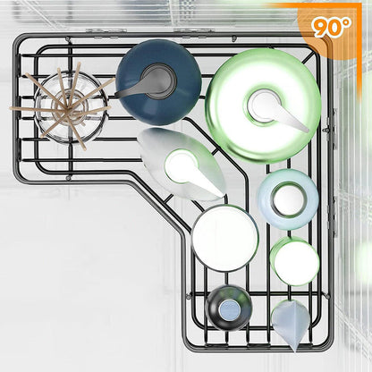 4Pcs Corner Shower Caddy Set with Soap Holder ââ‚?Carbon Steel  18kg Load