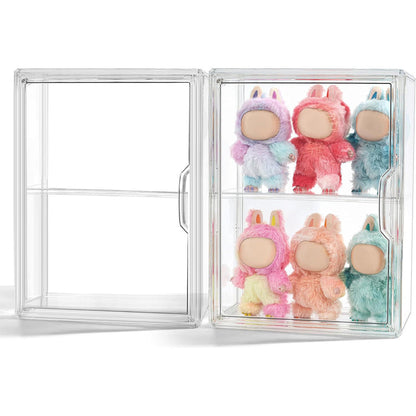 Clear Display Showcase for Figures Acrylic Storage Organizers Box for Collectibles Action Figure LABUBU