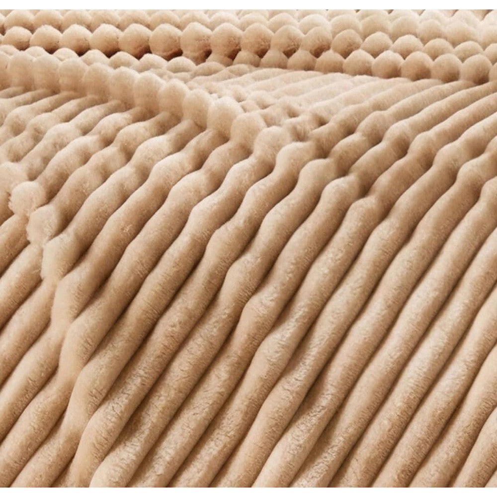 Throw Blanket for Couch Sofa Soft Fleece Throw Blankets Room Home Decor-Khaki