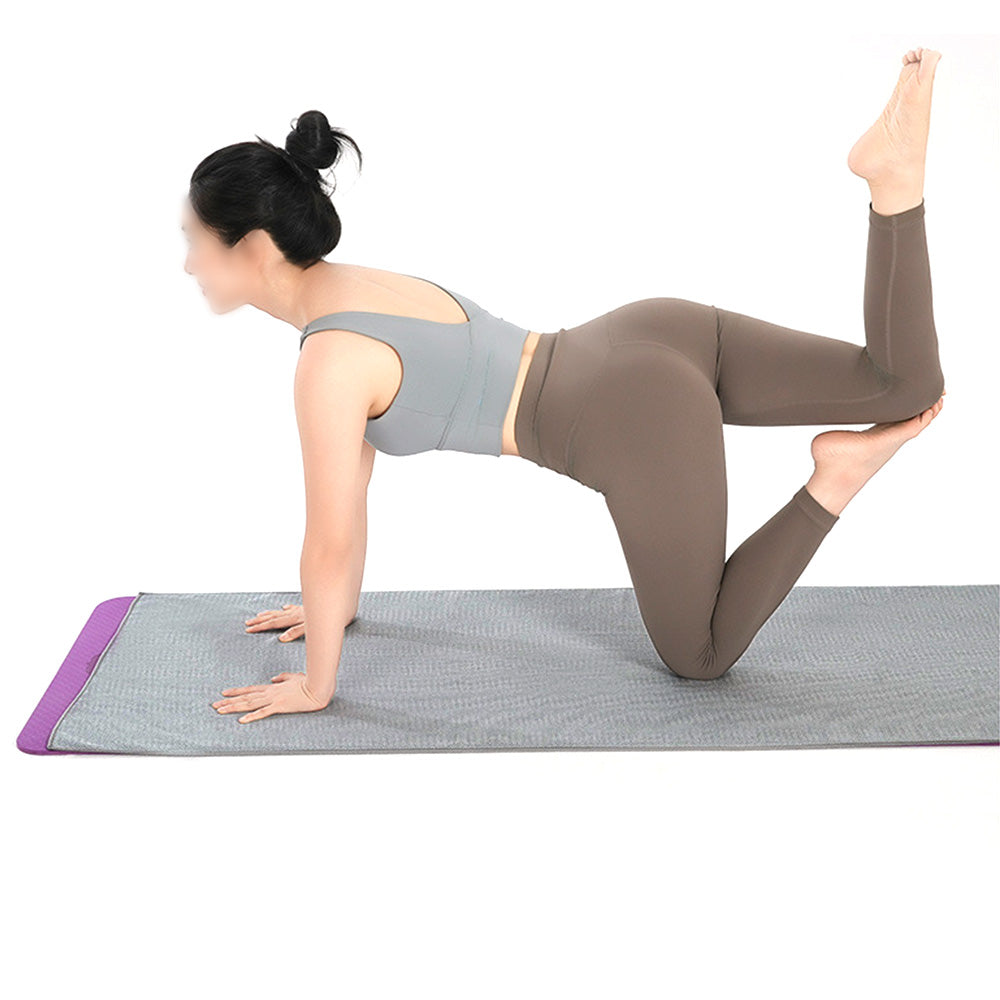 Hot Yoga Towel Microfiber Sweat Anti-Slip Yoga Mat Towels for Bikram Pilates-Grey