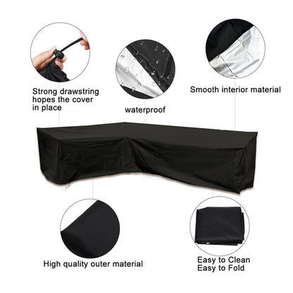 Outdoor Protector Cover for L Shape Corner Sofa Garden Rattan Sofa Cover Furniture Protector
