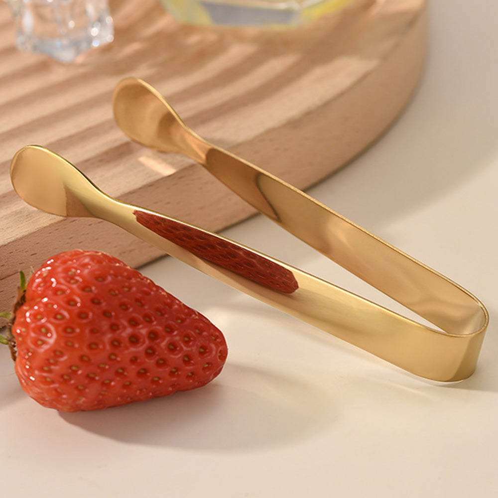 6PCS Ice Tongs Mini Sugar Tongs Stainless Steel Kitchen Utensils Set-Gold