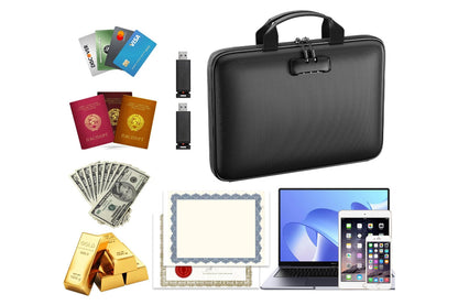 Hard Case Fire Resistant File Organiser with Lock an Accordion File Folder