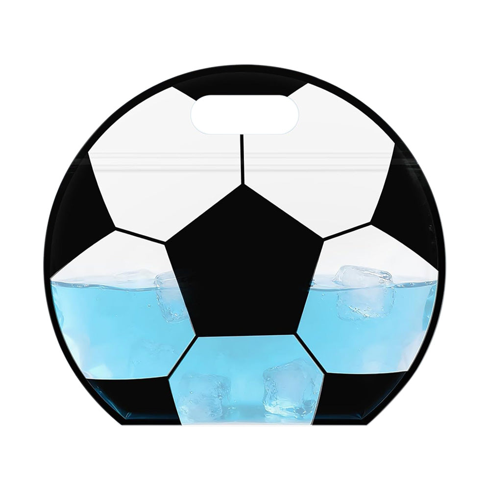 20 Pack Soccer Resealable Candy Bags with Handles - White