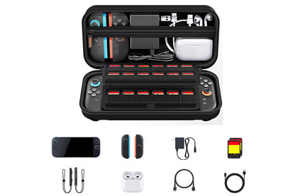 Protective Hard Shell Carrying Case With 24 Game Card Slots For Switch 2