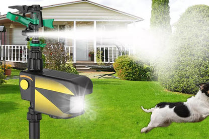 Motion Activated Sprinkler Animal Repellent for Yard Solar Powered Deer Cat and Squirrel Deterrent