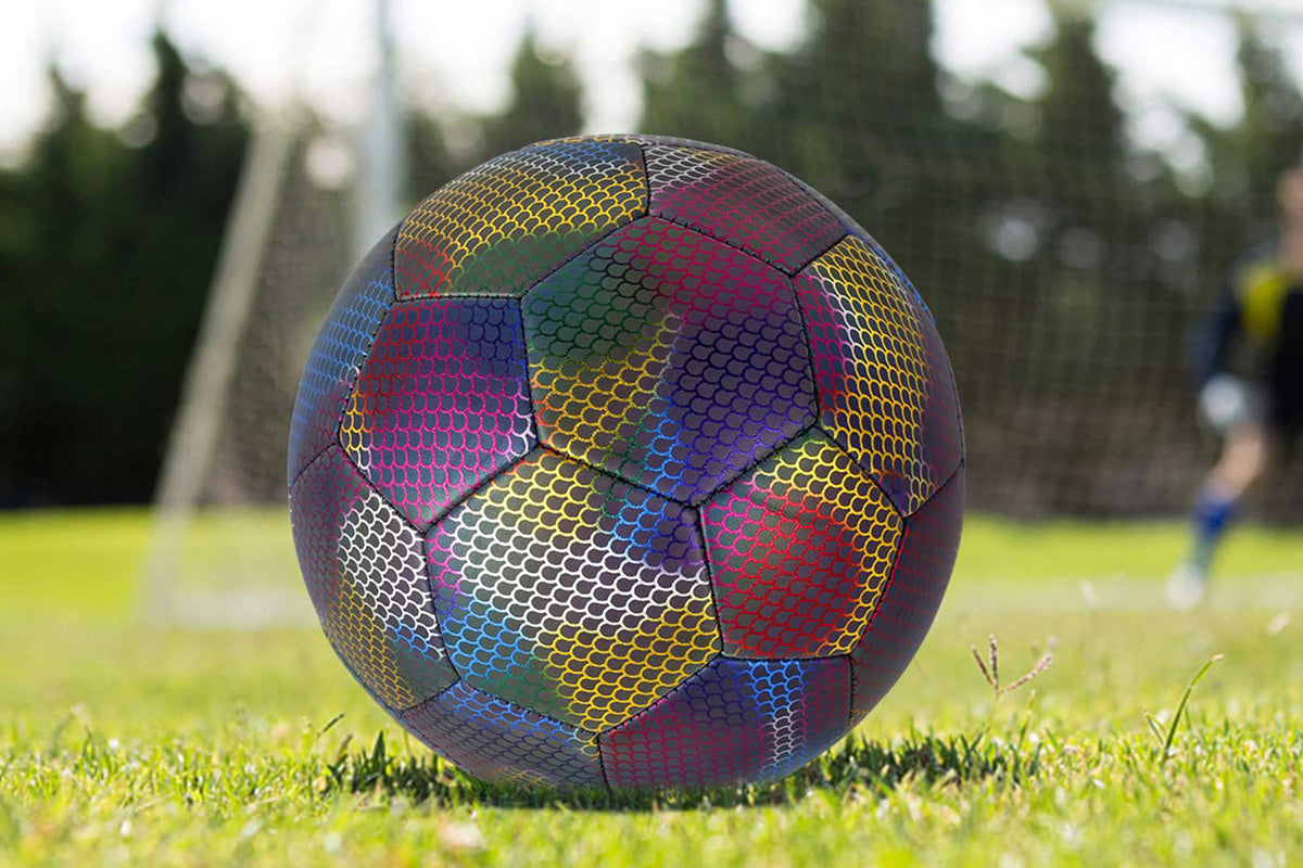 Reflective Soccer Ball Luminous Night Glow Football for Student Training