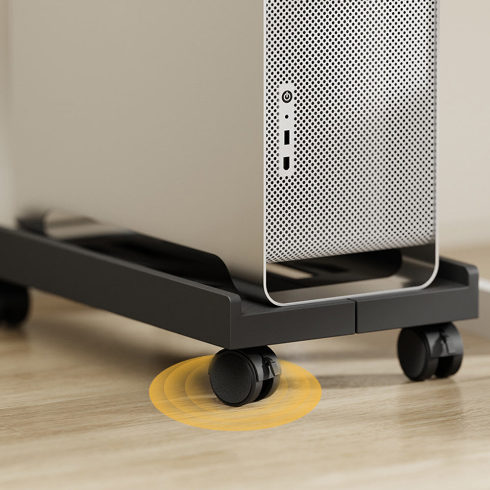 Adjustable PC Case Stand with Wheels Universal Computer Tower Holder Cooling Rack