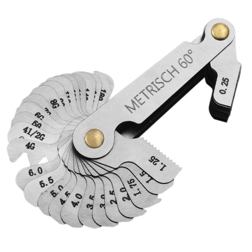 52 Leaf Metric 60 Degree and Imperial 55 Degree Thread Pitch Gauge