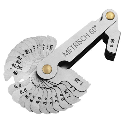 52 Leaf Metric 60 Degree and Imperial 55 Degree Thread Pitch Gauge