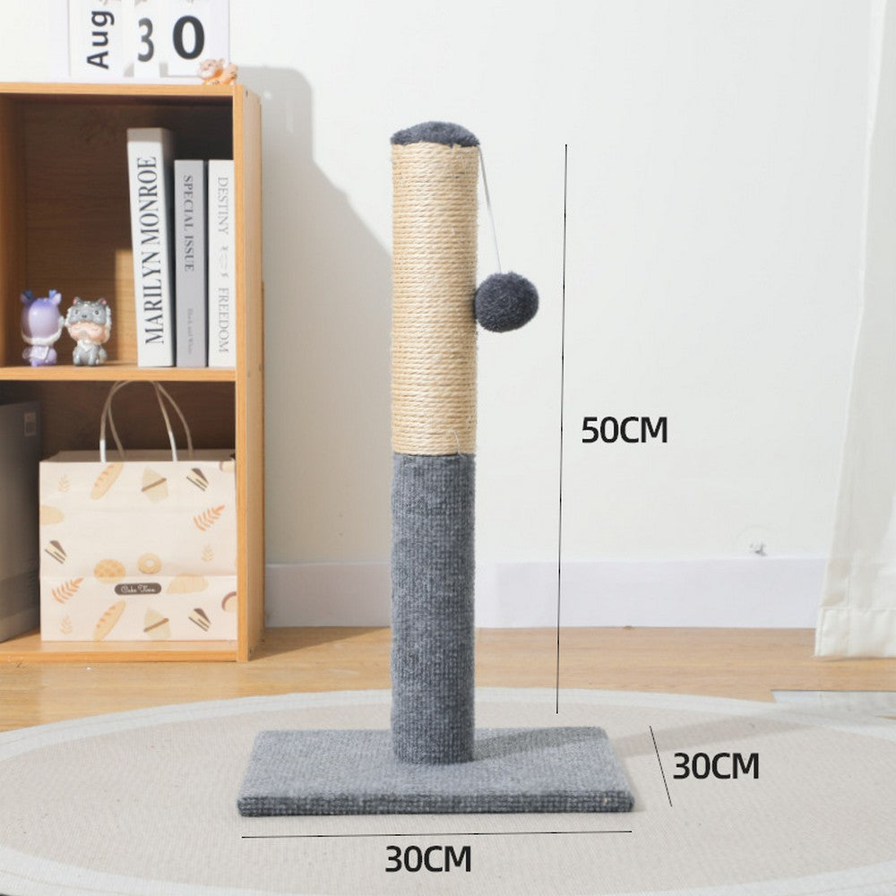 Cat Scratching Post with Hanging Balls Sisal Cat Tree Tower Cat Rubbing Post