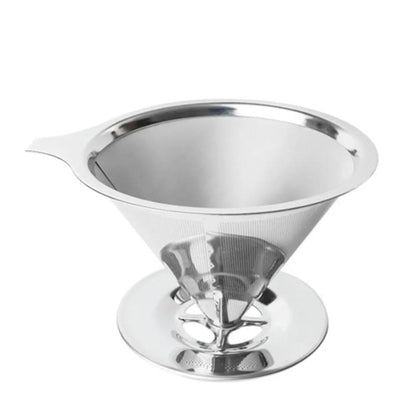 Pour Over Coffee Dripper Stainless Steel Coffee Filter Cone Coffee Tea Funnel