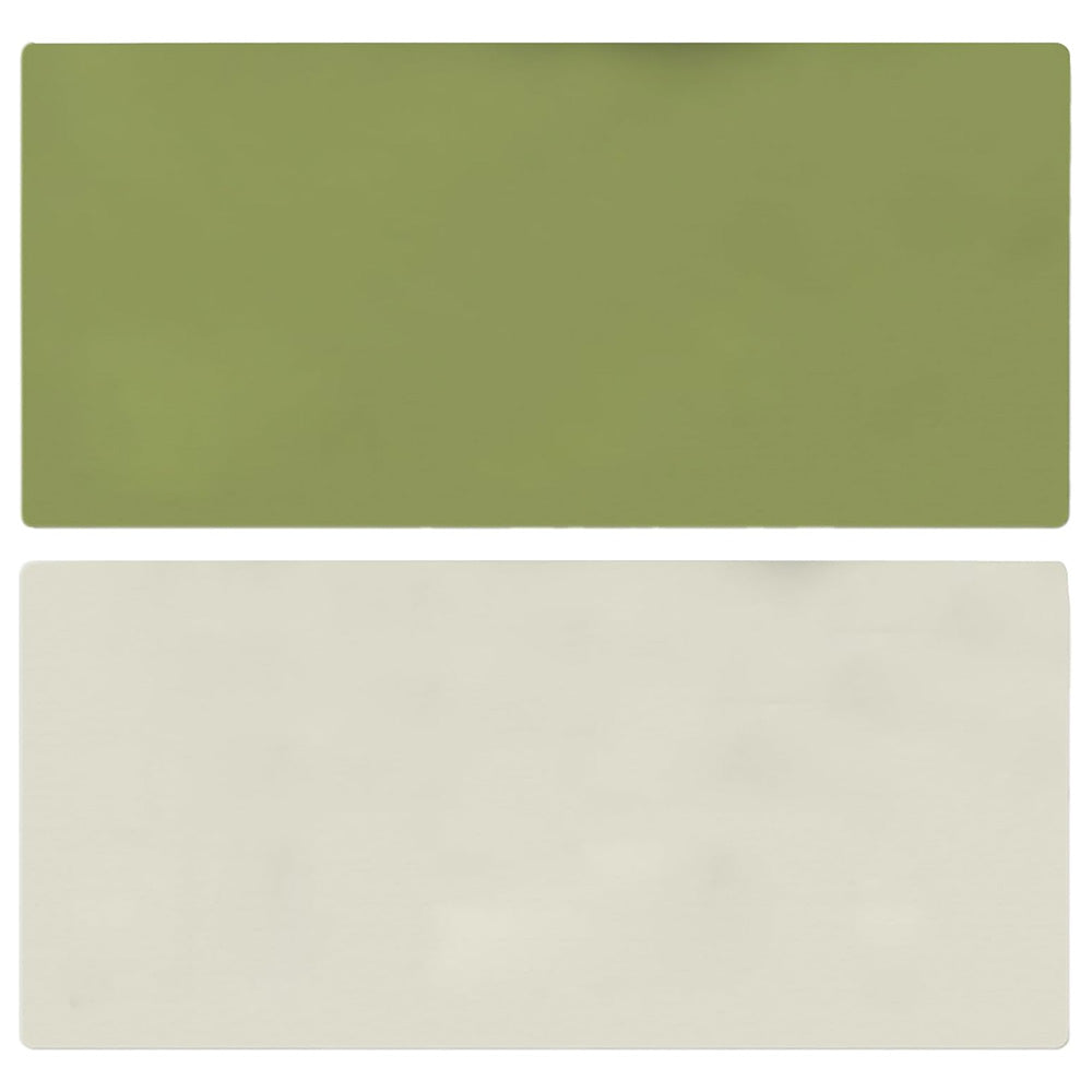 Dual-Sided Leather Desk Pad and Mouse Mat-Green and Beige