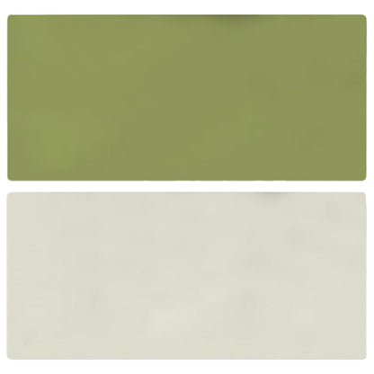 Dual-Sided Leather Desk Pad and Mouse Mat-Green and Beige