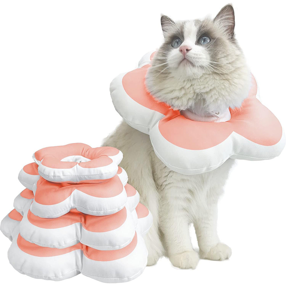 Cat Cone Collar Elizabethan Collar Anti-Bite Lick Cat Recovery Neck Collar Orange