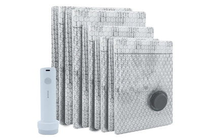 6 Piece Vacuum Bags with Rechargeable Air Pump