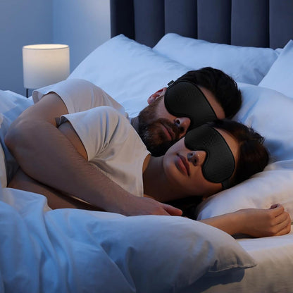 3D Sleeping Eye Mask Breathable Light Blocking Night Mask Black