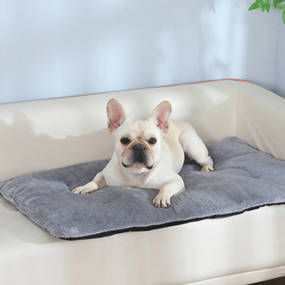 Pet Thermal Blanket Washable Self-Warming Cat Bed Self-Heating Cushion Grey
