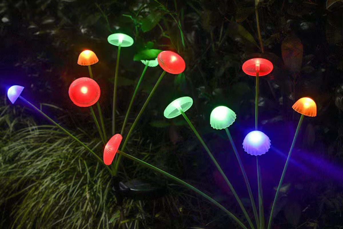 Outdoor Solar Mushroom Lights Solar Pathway Lights Solar Mushrooms Lamps -Warm Lights