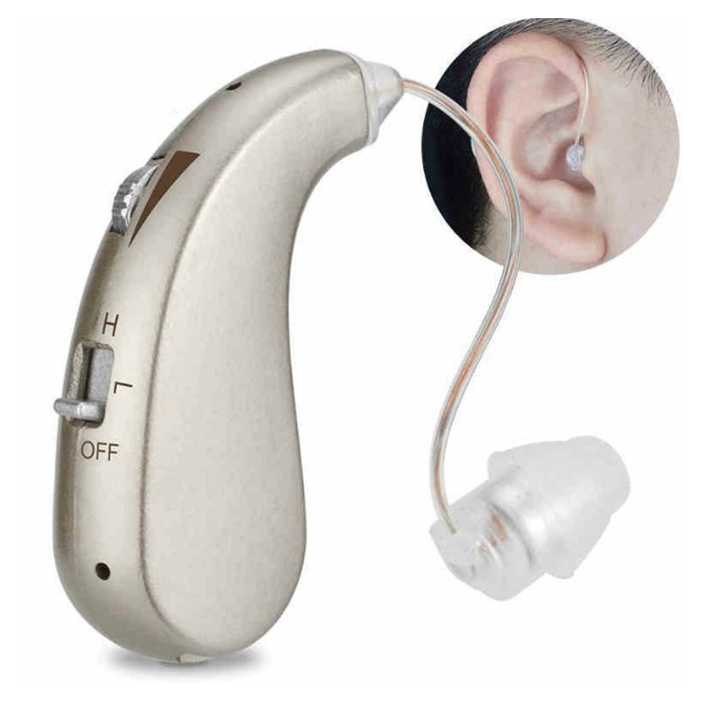 1X Hearing Aid for Seniors Rechargeable Hearing Amplifier for Hearing Loss Silver