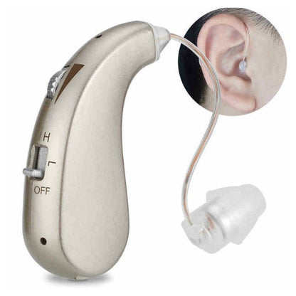 1X Hearing Aid for Seniors Rechargeable Hearing Amplifier for Hearing Loss Silver