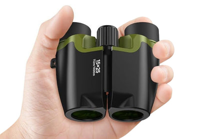 High Powered 15 x 25 Compact Binoculars With Storage Bag For Adults