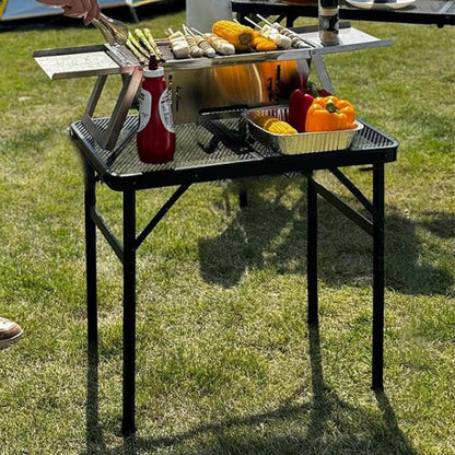 Folding Table Portable Adjusting Mesh Table for Camping BBQ Fishing