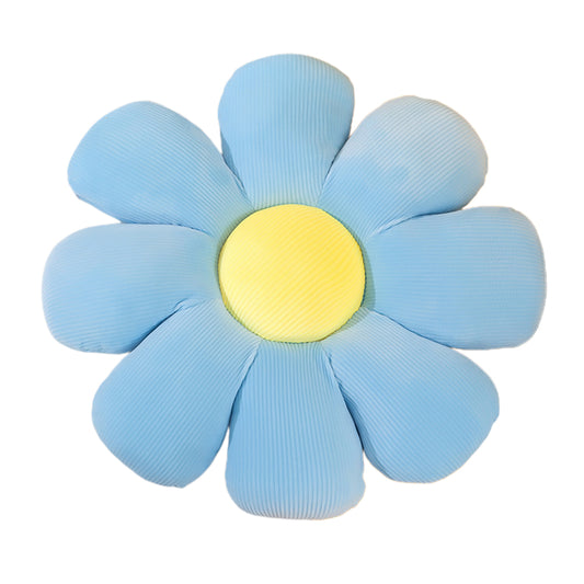 Cute Daisy Pillow Cushion Flower Floor Pillow Seating Cushion Flower Floor Plush Pillow Seating Cushion Bedroom-Blue