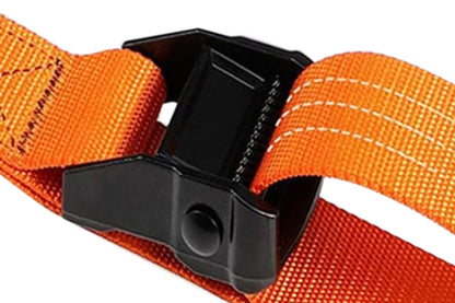 7Pcs Set Pull Up Assistance Bands with Adjustable Resistance Foot Rest for Strength Training-Orange