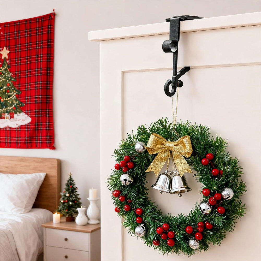 2-in-1 Christmas Stocking and Garland Hanger for Fireplace Mantel with Non-Slip Pads