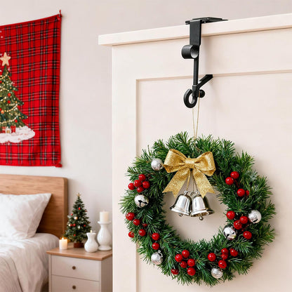 2-in-1 Christmas Stocking and Garland Hanger for Fireplace Mantel with Non-Slip Pads