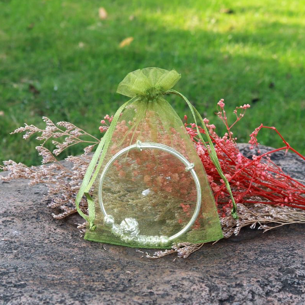 50PCS Fruit Protection Bags Green Fruit Nets Drawstring Mesh Cover Bags For Vegetable Protection