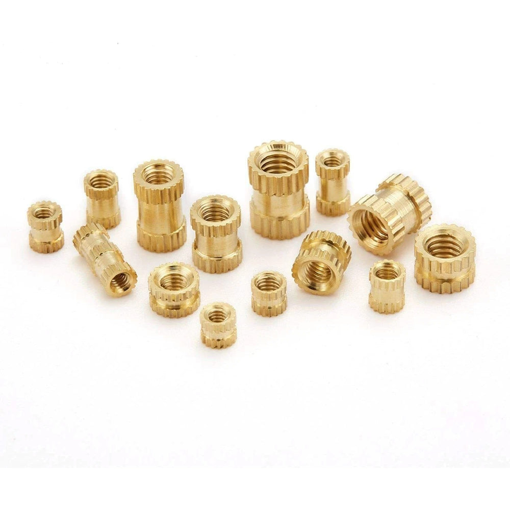 330Pcs Brass Knurled Threaded Insert Nut Assortment Kit M2 M3 M4 M5