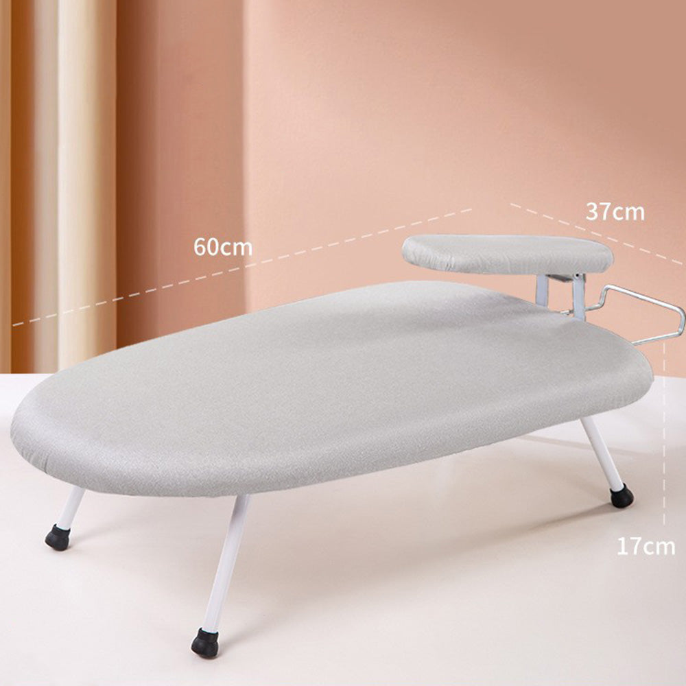 Foldable Tabletop Ironing Board with Sleeve Board and Iron Rest