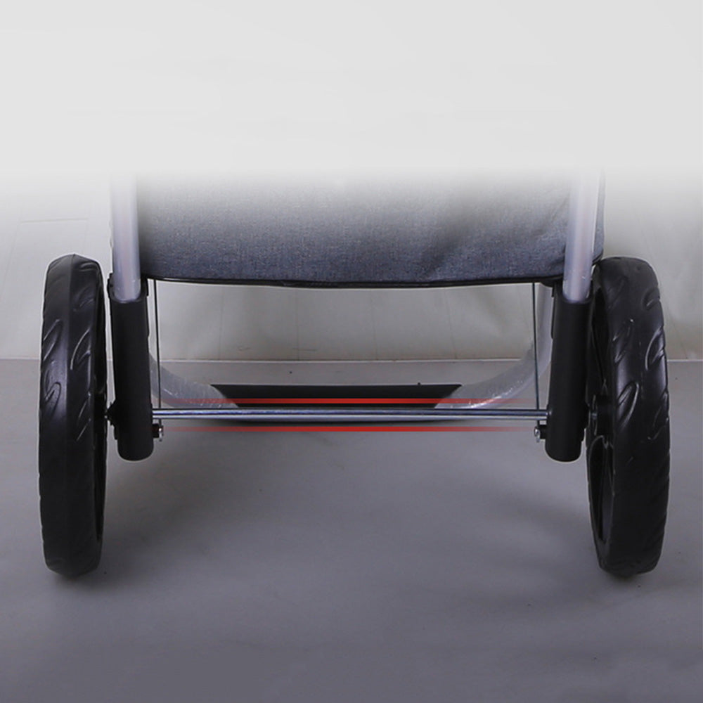 Folding Shopping Cart with Oxford Bag-Grey