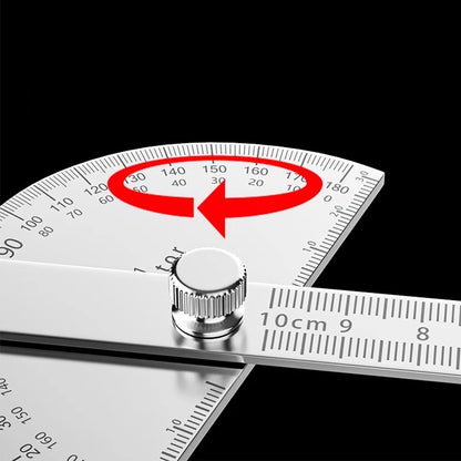 Stainless Steel Angle Protractor 0-180 Degree Gauge for Woodworking-Style 2