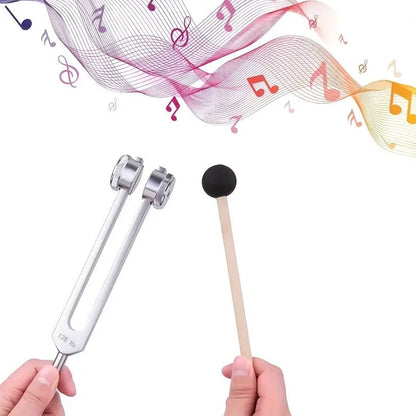 4Pcs Resonance Tuning Fork Set Sensory Tool for Yoga Meditation-Silver