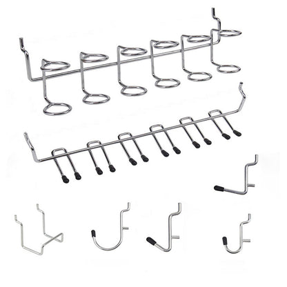 140Pcs Pegboard Hook Set with Brackets Bins Trays Wall Organizer for Garage Workshop