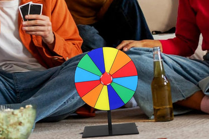 12-Slot 20cm Lucky Prize Wheel Tabletop Spin Game for Party Events and Raffles