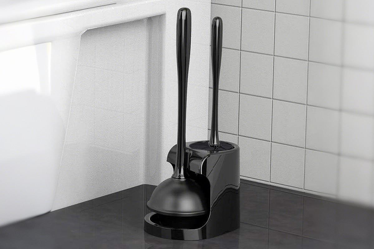 2 in 1 Toilet Plunger and Brush Set Extended Handle Plunger Bathroom Accessories