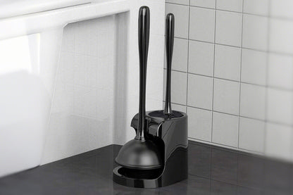 2 in 1 Toilet Plunger and Brush Set Extended Handle Plunger Bathroom Accessories