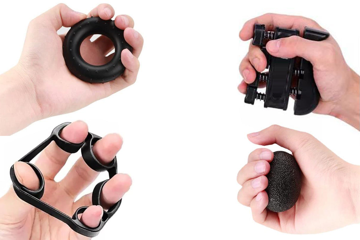 6Pcs Grip Strength Trainer Kit Hand Gripper Strengthener Forearm Strengthener