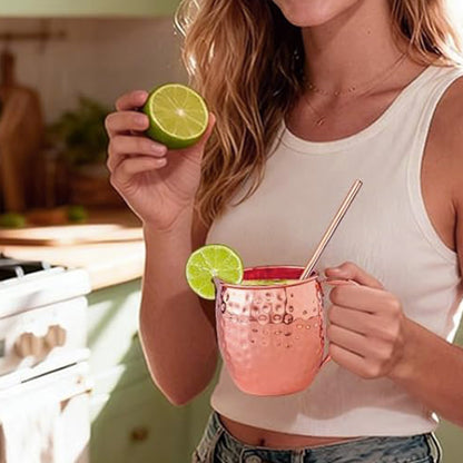 Copper Moscow Mule Mug 530ml Hammered Cocktail Beer Mug