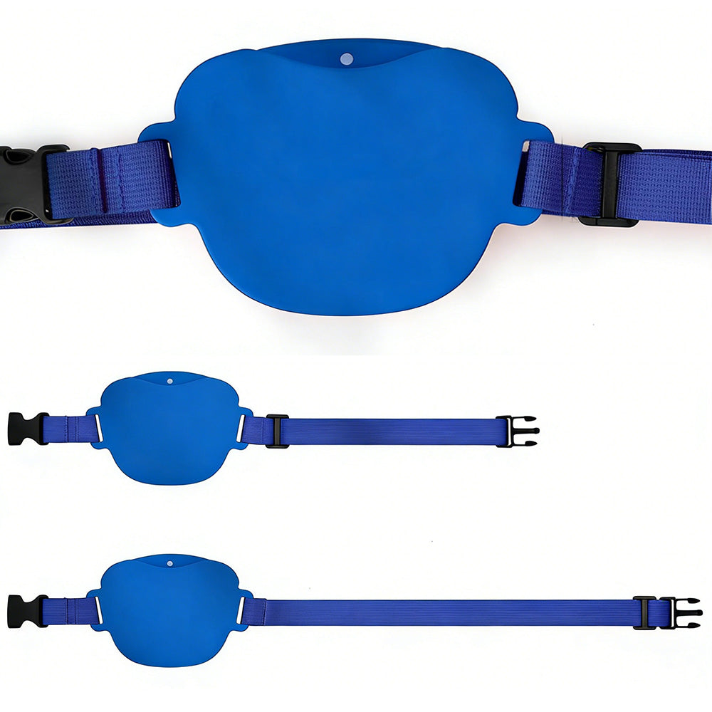 Dog Treat Pouch With Training Clicker Pet Silicone Training Treat Bag Pouch-Blue